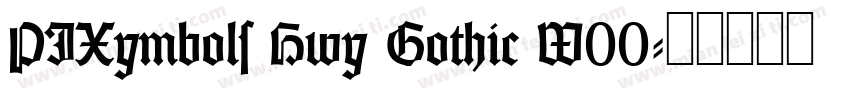 PIXymbols Hwy Gothic W00字体转换